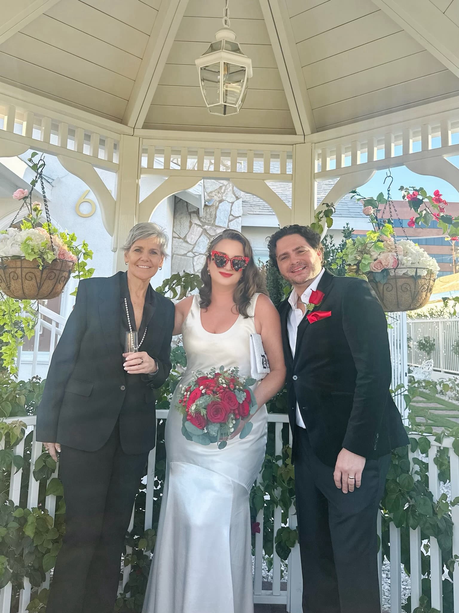 Mom, Natalie, and Karson at the gazebo